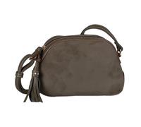 Handtasche GABOR "Anthea", Damen, Gr. B/H/T: 22cm x 14cm x 6,5cm, grün, Polyester, Taschen, Kombi aus Velourimitat und Lederimitat sowie Nieten besetzte Anhänger (29942066-0) grün