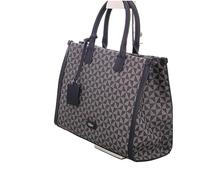 Shopper GABOR "Barina", Damen, Gr. B/H/T: 36cm x 27,5cm x 15cm, schwarz (mixed schwarz), Polyurethan, Rautenmuster, bedruckt, beschichtet, gemustert, kontrastfarbene Details, mehrfarbig, Taschen Shopp