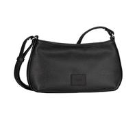 Umhängetasche GABOR "Elfie", Damen, Gr. B/H/T: 27cm x 15cm x 6cm, schwarz, Polyurethan, Taschen, aus fein genarbtem, glattem Kunstleder und mit einem Logo Rubber Patch (58364759-0) schwarz