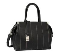Gabor bags Gela Stripe Damen Shopper Umhängetasche Reißverschluss Mittelgroß Schwarz