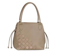 Gabor Shopper Granada Structure mit Reißverschluss Größe M Taupe Polyurethan