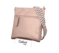 Umhängetasche GABOR "Silena", Damen, Gr. B/H/T: 25cm x 24cm x 4,5cm, rosa (metallic rose), Polyurethan, clean, gepflegt, geprägtes Muster, unifarben, Taschen Umhängetasche, hochwertig gewebte Gurtband