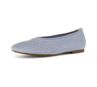 Ballerina GABOR "Eleganter Ballerina Materialmix Leder/Lederimitat", Damen, Gr. 37,5, blau, Schuhe Ballerina (75610801-37,5) blau