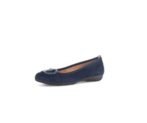 Gabor - Ballerina flacher Absatz bis 25mm blau - Gr. - 43 EU | 9 UK