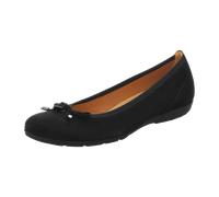 Ballerina GABOR, Damen, Gr. 40, schwarz, Ziegenveloursleder, klassisch, Schuhe, Flache Schuhe, Business Schuhe mit Hovercraft Luftkammern-Laufsohle (76193664-40) schwarz