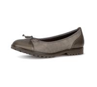 Ballerina GABOR "Gabor Ballerinas Leder", Damen, Gr. 38,5, taupe, Leder, Schuhe Ballerina (46423361-38,5) taupe