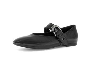 Gabor Ballerina Mary Jane schwarz Latex 74.144.27 für Damen, schwarz, Größe 37 ½ EU / 4,5 UK