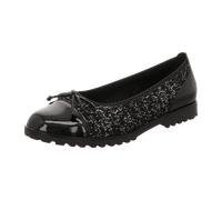 Gabor Ballerina schwarz grau Glitzer 74.100.47 für Damen, schwarz, Größe 35 ½ EU / 3 UK