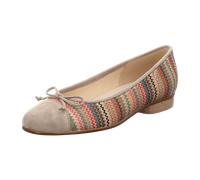 Gabor Ballerinas grau ZickZack Bast bunt 85.102.45 für Damen, beige, Größe 35 EU / 2,5 UK