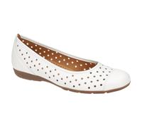 Ballerina GABOR "Sportliche Ballerina Glattleder", Damen, Gr. 40, weiß, Schuhe Ballerina (24580925-40) weiß