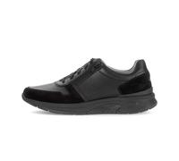 Sneaker low Materialmix Leder schwarz schwarz - Gr. - 11.5