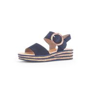 Gabor Plateausandalen 44.550.16 Nubuck Blau – dicke Sohle, bequem, Größe 40