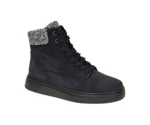 Gabor Boots Stiefel blau Nubuck Pelzkragen K-Weite 76.795.46 - Größe 40