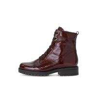 Schnürstiefelette GABOR COMFORT "Gabor Comfort Stiefelette Leder", Damen, Gr. 39, rot lack, Leder, casual, Schuhe (46446217-39) rot lack