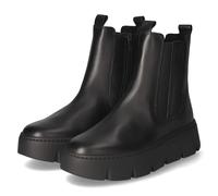 Chelseaboots GABOR, Damen, Gr. 38,5, schwarz, Kalbsleder, Elastischer Einsatz, unifarben, modisch, Schuhe, Plateau, Schlupfboots, Stiefelette mit Best Fitting (38618157-38,5) schwarz