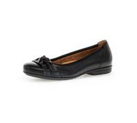 Gabor Damen Ballerinas 02.643 – klassische Slip-ons, leichte Mehrweite (G) – Schwarz 37,5
