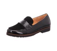 Gabor Florenz Schuhe Slipper schwarz Lack Velour 52.042.37 für Damen, schwarz, Gr. 37 ½ EU / 4,5 UK