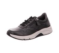 Gabor Damen Low-Top Sneaker, Frauen Halbschuhe,Turnschuhe,Laufschuhe,schnürschuhe,schnürer,Plateausohle,schwarz (S.grau),41 EU / 7.5 UK