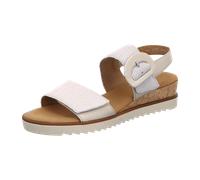 Gabor Damen Keilsandalen, Frauen Sandalen,Moderate Mehrweite (G),freizeitschuhe,offene schuhe,strandschuhe,bianco/mus(Kork/cr),37 EU / 4 UK