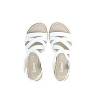 Gabor Damen Riemchensandalen, Frauen Sandalen,Moderate Mehrweite (G),Strandschuhe,Sandaletten,Sommersandalen,bequem,flach,Weiss,40 EU / 6.5 UK