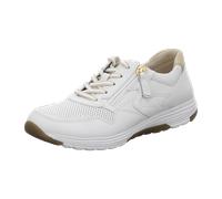 Gabor Damen Low-Top Sneaker, Frauen Halbschuhe,schnürschuhe,schnürer,straßenschuhe,Strassenschuhe,Sportschuhe,Weiss/Platino(Gold),38.5 EU / 5.5 UK