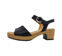 Gabor Damen Riemchensandalen, Frauen Sandalen,Freizeitschuhe,offene Schuhe,Strandschuhe,Sandaletten,Absatz,schwarz(go/S.Holz),36 EU / 3.5 UK