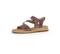 Gabor Damen Keilsandalen, Frauen Sandalen,Leichte Mehrweite (G),Freizeitschuhe,offene Schuhe,Strandschuhe,bequem,Peanut (S.Holz),40 EU / 6.5 UK
