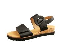 Gabor Damen Sandaletten, Frauen Sandalen,Moderate Mehrweite (G),Freizeitschuhe,offene Schuhe,Strandschuhe,schwarz(Kork/schw),40.5 EU / 7 UK