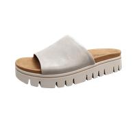 Gabor Pantolette Comfort 62.880.14 – Moderate Mehrweite (G) – Schlupfschuh, Beige – Gr. 38,5