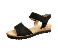 Gabor Damen Keilsandalen, Frauen Sandalen,Leichte Mehrweite (G),Strandschuhe,Keilsandaletten,Keilabsatz,flach,schwarz(Kork/schw),39 EU / 6 UK