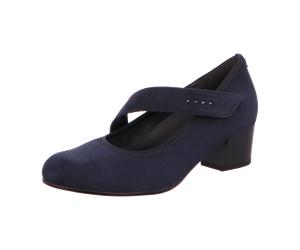 Gabor comfort 66149-46 Darkblue (Dunkelblau) - Pump lose Einlage - Damenschuhe Modische Pumps / Ballerina, Blau, leder (samtchevreau), absatzhohe: 45 mm für Damen, blau, Größe 37 ½ EU / 4,5 UK