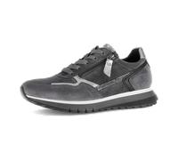 Gabor comfort 76378-40 Graphit/Antiksilber (grau) - sportlicher Schnürschuh - Damenschuhe Bequeme Schnürschuhe, Grau, leder/textil (velour/metal/jackson) für Damen, grau, Größe 42 EU / 8 UK