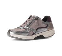 Gabor comfort 76878-15 Rollingsoft Darkrose/Mouse/Silver - sportlicher Schnürschuh - Damenschuhe Bequeme Schnürschuhe, Mehrfarbig, leder (metcervo/vel/metal) für Damen, beige, Größe 38 ½ EU / 5,5 UK