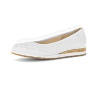 Ballerina GABOR COMFORT "Gabor Comfort Ballerinas Glattleder", Damen, Gr. 39, weiß, Glattleder, Schuhe Ballerina (52920434-39) weiß