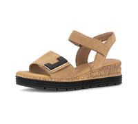 Keilsandalette GABOR COMFORT "Gabor Comfort Sandalen Leder", Damen, Gr. 37,5, silber, Leder, Schuhe (44032538-37,5) silber