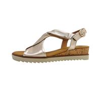 Riemchensandale GABOR COMFORT "Gabor Comfort Sandalen Glattleder", Damen, Gr. 40,5, puder, Glattleder, Schuhe Riemchensandale (43500743-40,5) puder