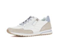 Keilsneaker GABOR "FLORENZ", Damen, Gr. 39, weiß, blau, Schuhe, Freizeitschuh, Halbschuh, Schnürschuh mit Kontrastbesätzen, G-Weite (45249530-39) weiß, blau