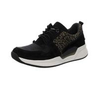 Gabor Damen Low-Top Sneaker, Frauen Halbschuhe,Wechselfußbett,Freizeitschuhe,Laufschuhe,schnürschuhe,schnürer,schwarz/Farro,38 EU / 5 UK