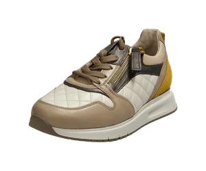 Gabor comfort 96446-64 Latte/Beige/Mustard - sportlicher Schnürschuh - Damenschuhe Sneaker, Beige, lederl (foulard/dream/perl) für Damen, beige, Größe 38 ½ EU / 5,5 UK