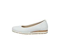 Gabor Damen Klassische Ballerinas, Frauen Ballerinas,flach,Ballerinen,Pumps,Halbschuhe,Sommerschuhe,Slipper,Weiss (Kork),39 EU / 6 UK