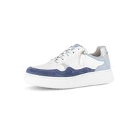 Sneaker GABOR "Sneaker low Materialmix Leder", Damen, Gr. 38,5, blau, Schuhe Sneaker (82884112-38,5) blau