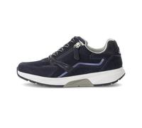 Sneaker low Materialmix Leder/Lederimitat multicol blau - Gr. - 7