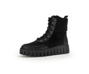 Gabor comfort Boots schwarz Stiefelette Fell-Kragen 56.485.67 für Damen, schwarz, Größe 38 EU / 5 UK