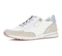 Keilsneaker GABOR "FLORENZ", Damen, Gr. 38, weiß, blau, Schuhe, Freizeitschuh, Halbschuh, Schnürschuh mit Kontrastbesätzen, G-Weite (45249530-38) weiß, blau