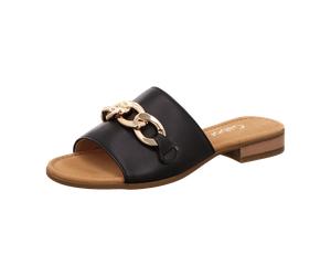 Gabor comfort Comfort Sport 82.791.57 schwarz (LDS/gold) Klassische Pantoletten FS 2022 für Damen, schwarz, Größe 38 ½ EU / 5,5 UK