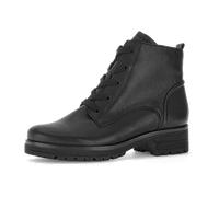 Schnürstiefelette GABOR "GENUA", Damen, Gr. 39, schwarz, Glattleder, unifarben, Basic, Schuhe, Blockabstz, Schnürboots, Businessstiefelette in Weite G (= weit), Topseller (63278101-39) schwarz