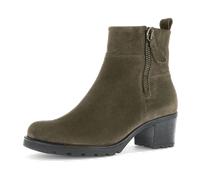 Stiefelette GABOR COMFORT "Gabor Comfort Stiefelette Veloursleder", Damen, Gr. 39, grün (olive), Veloursleder, casual, Schuhe (91823913-39) olive