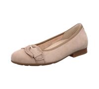 Gabor Damen Klassische Ballerinas, Frauen Flats,Moderate Mehrweite (G),klassisch elegant,Pumps,Halbschuhe,Slipper,Sand (Gold),39 EU / 6 UK