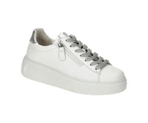 Gabor Comfort Florenz Plateau Sneakers weiß silber 66.488.51 für Damen, weiß, Größe 37 ½ EU / 4,5 UK
