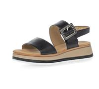 Riemchensandale GABOR COMFORT "Gabor Comfort Sandalen Leder", Damen, Gr. 40, schwarz, Leder, Schuhe (96699927-40) schwarz